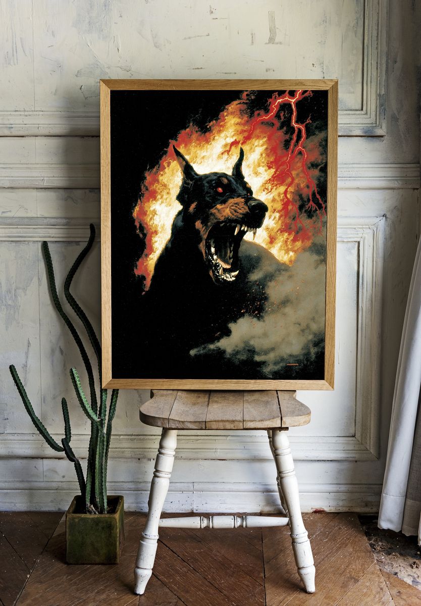 Hellhound Inferno Horror Poster. — room view 1