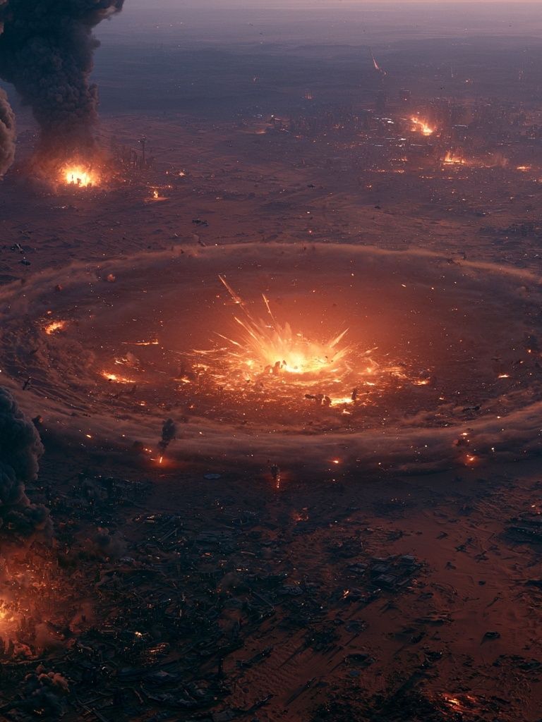Apocalyptic Impact Crater Poster. poster detail