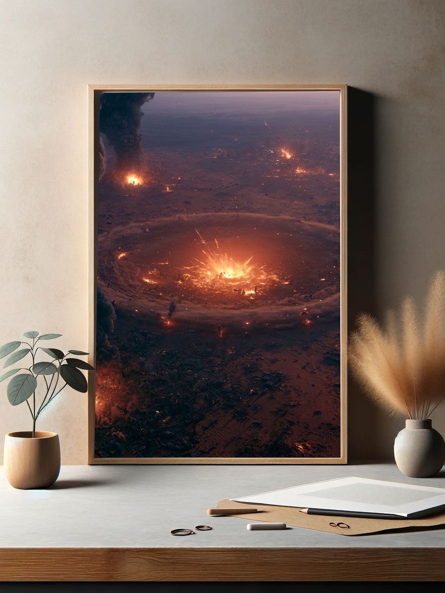 Apocalyptic Impact Crater Poster. — room view 2