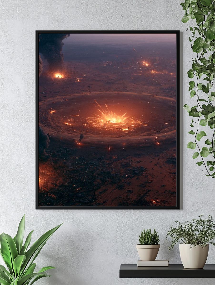 Apocalyptic Impact Crater Poster. — room view 4