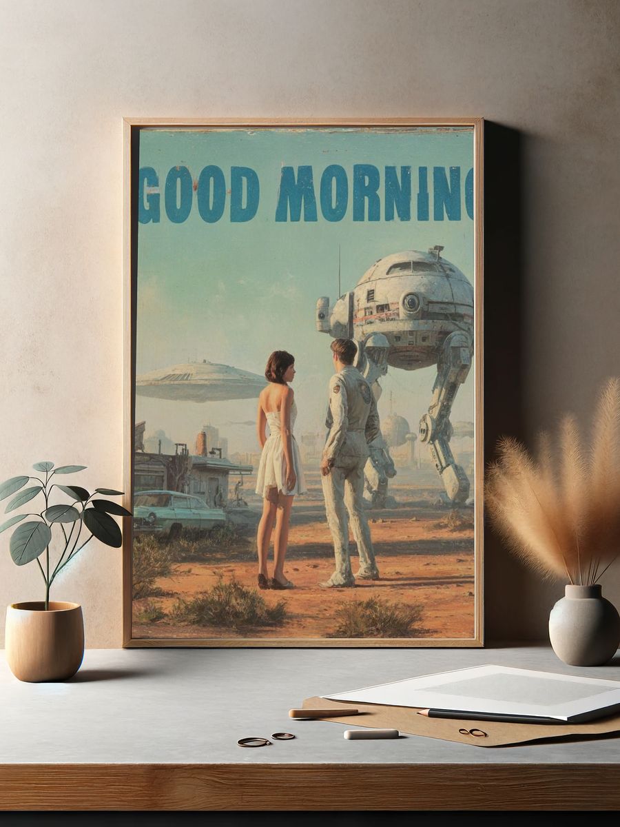 Good Morning Sci-Fi Poster. — room view 2