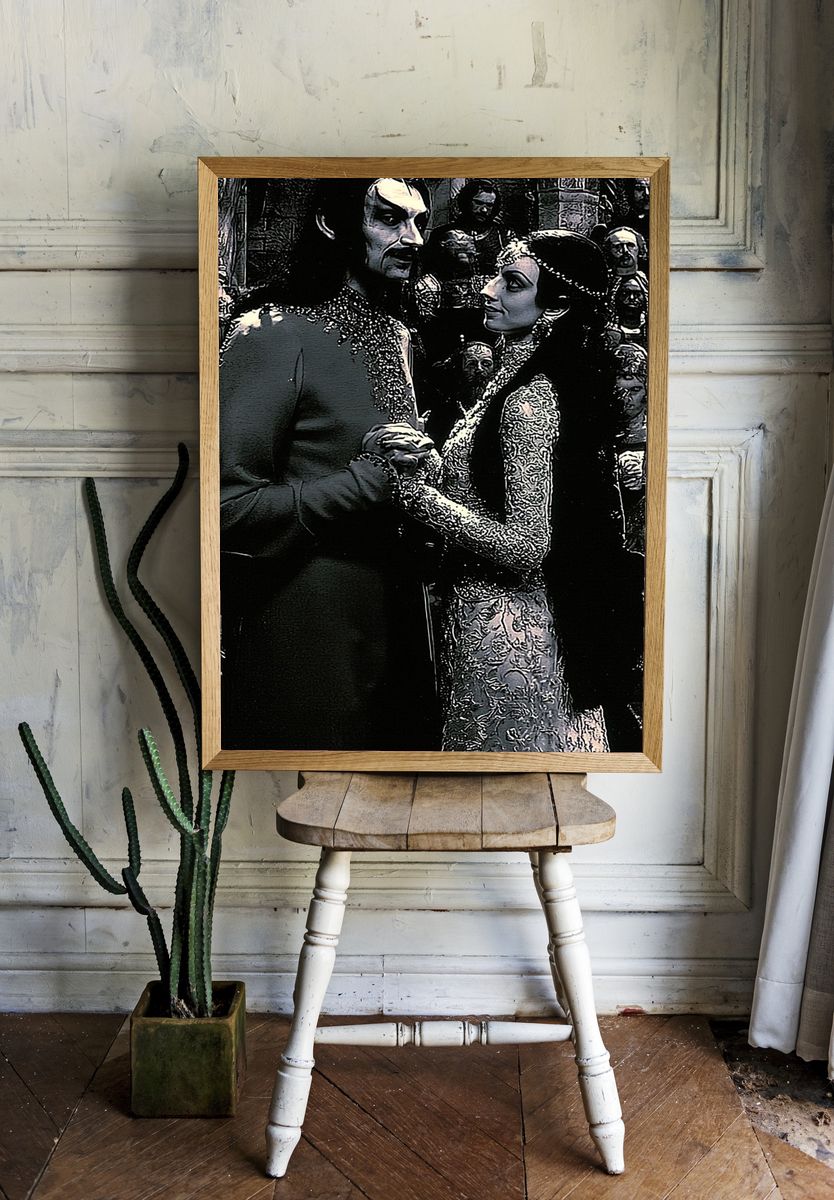 Gothic Vampire Couple Poster. room preview