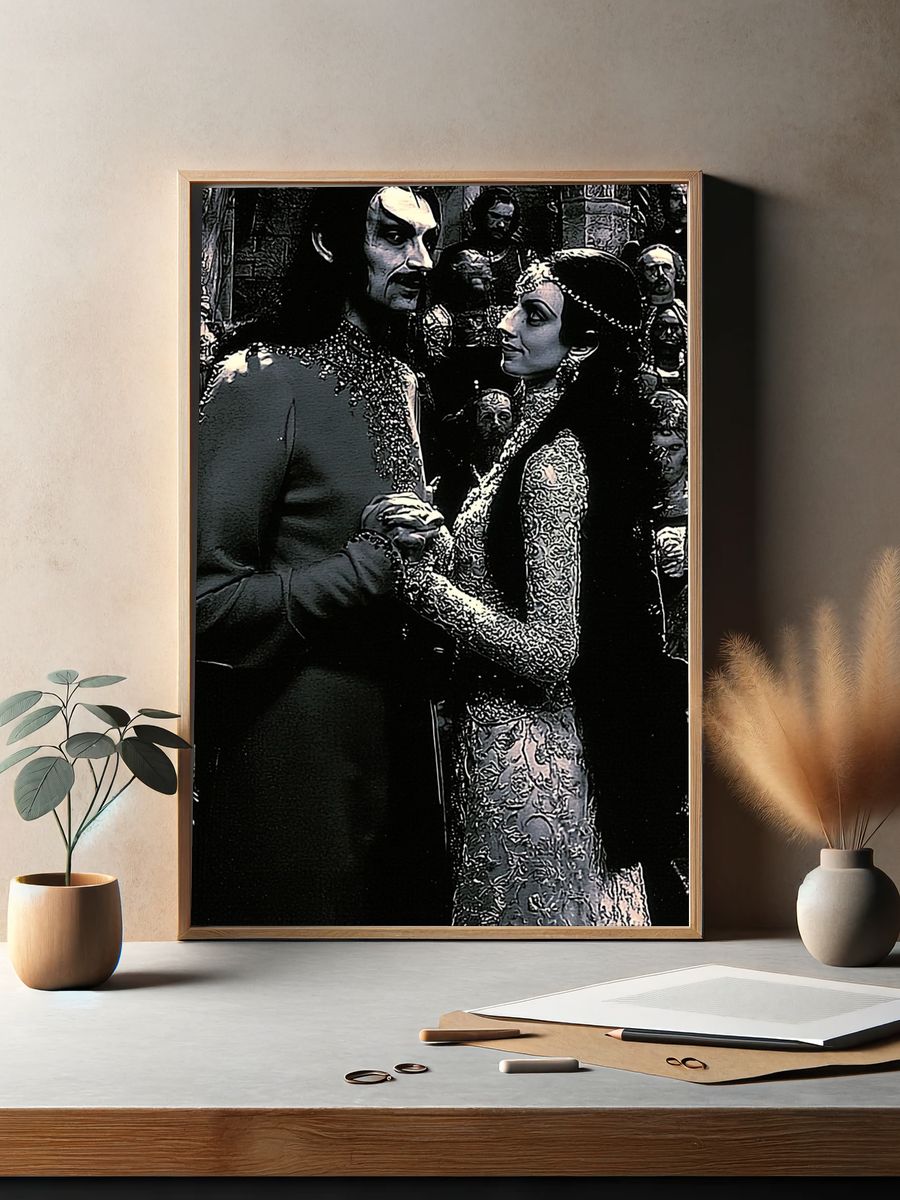 Gothic Vampire Couple Poster. — room view 2