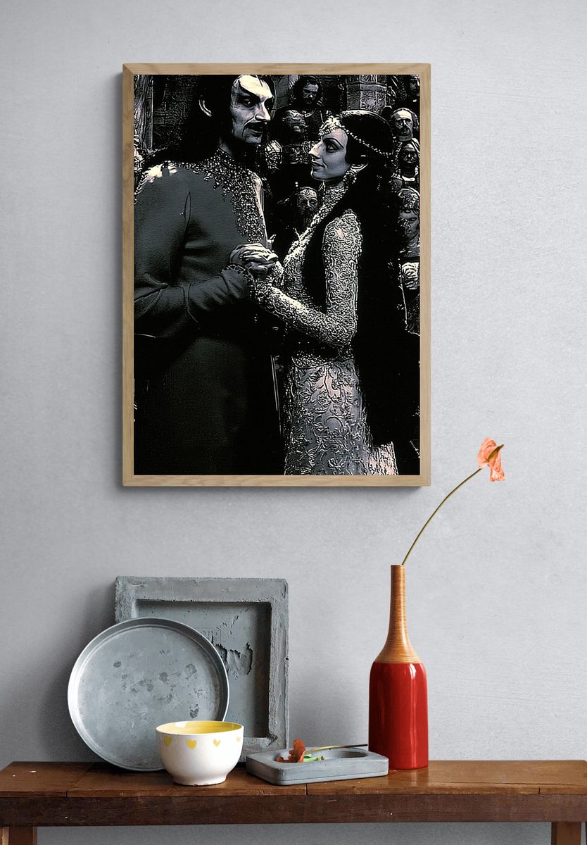 Gothic Vampire Couple Poster. — room view 3