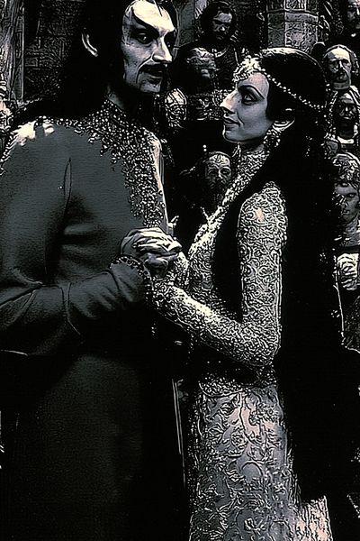 Gothic Vampire Couple Poster. poster