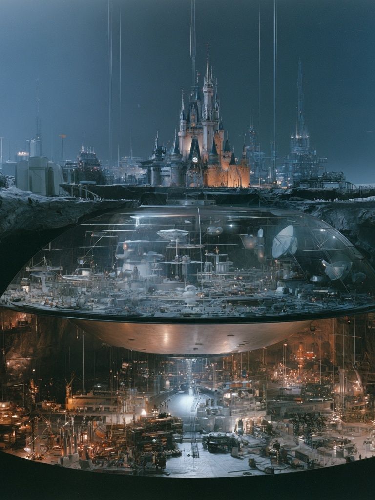 Futuristic Underground Cityscape Print. poster detail