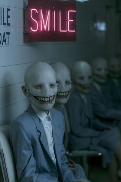 Neon Smile Horror Poster.
