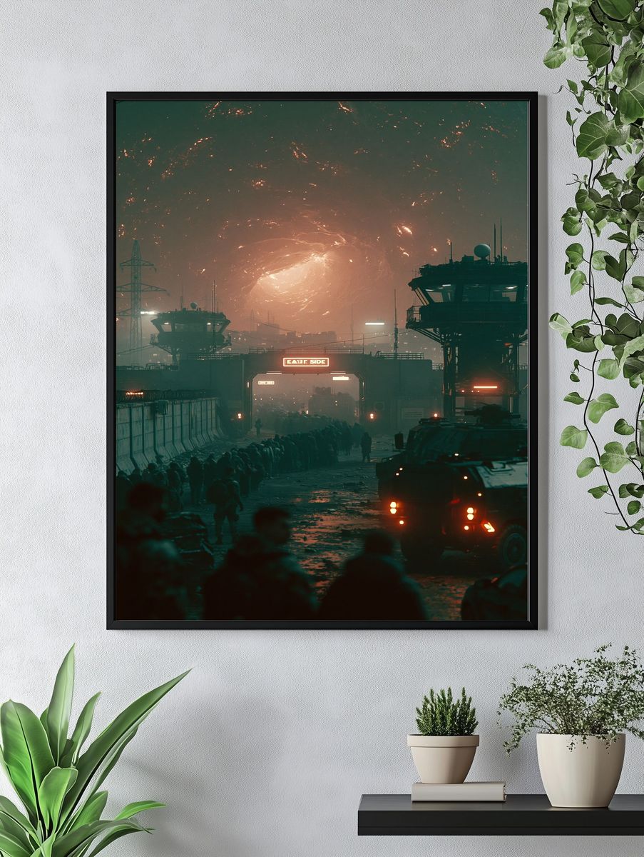 Sci-Fi Portal Cityscape Print. — room view 4