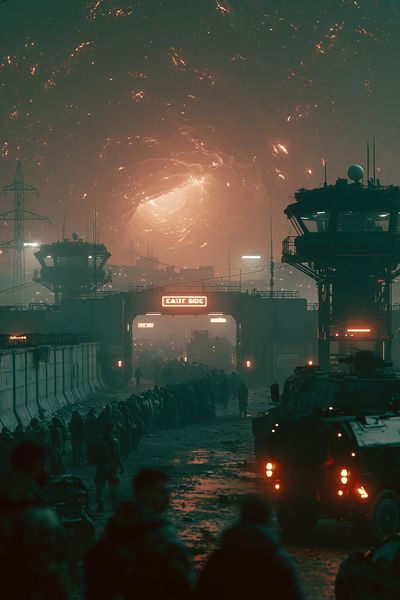 Sci-Fi Portal Cityscape Print.