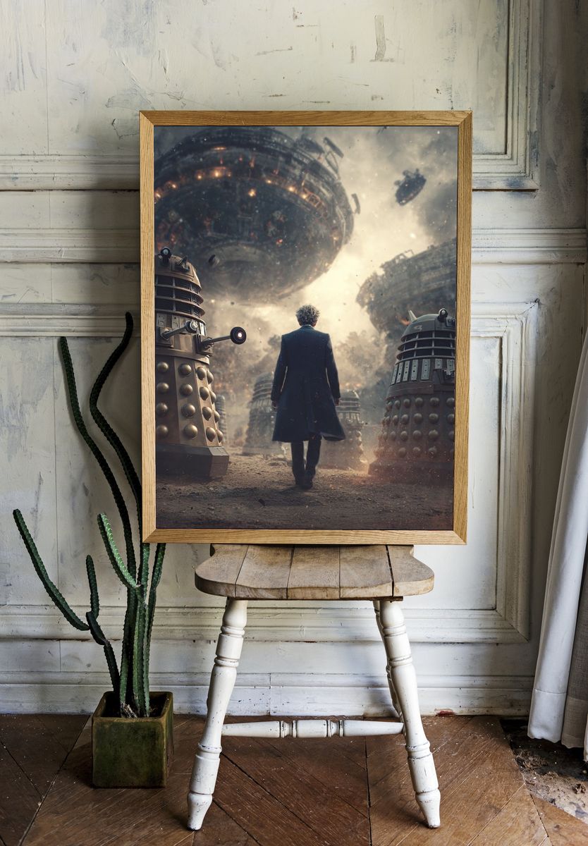 Dalek Invasion Sci-Fi Poster. room preview