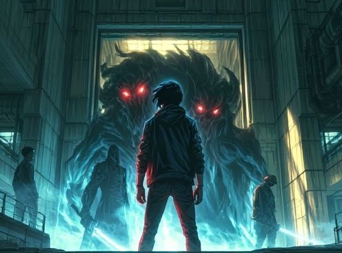 Monster Portal Sci-Fi Poster. poster — movies art