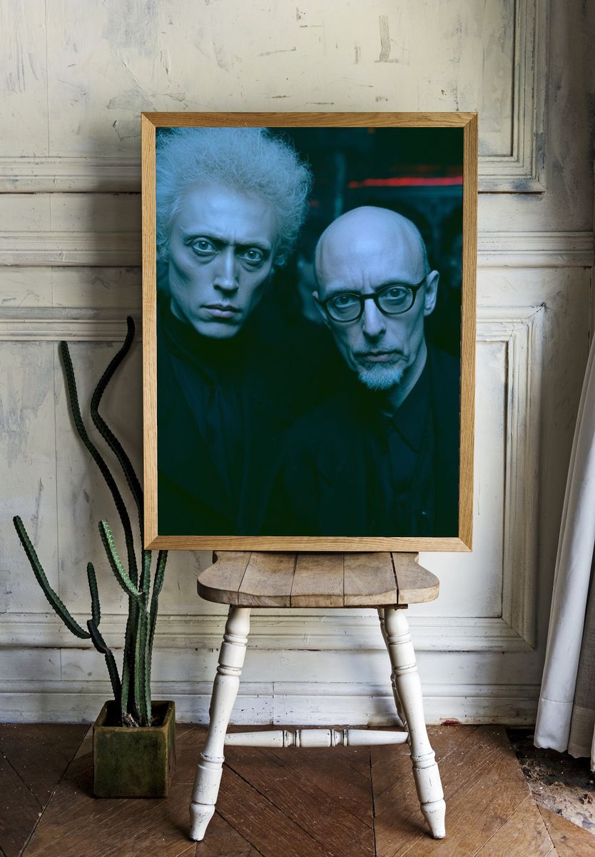 Twin Portrait Noir Poster. room preview