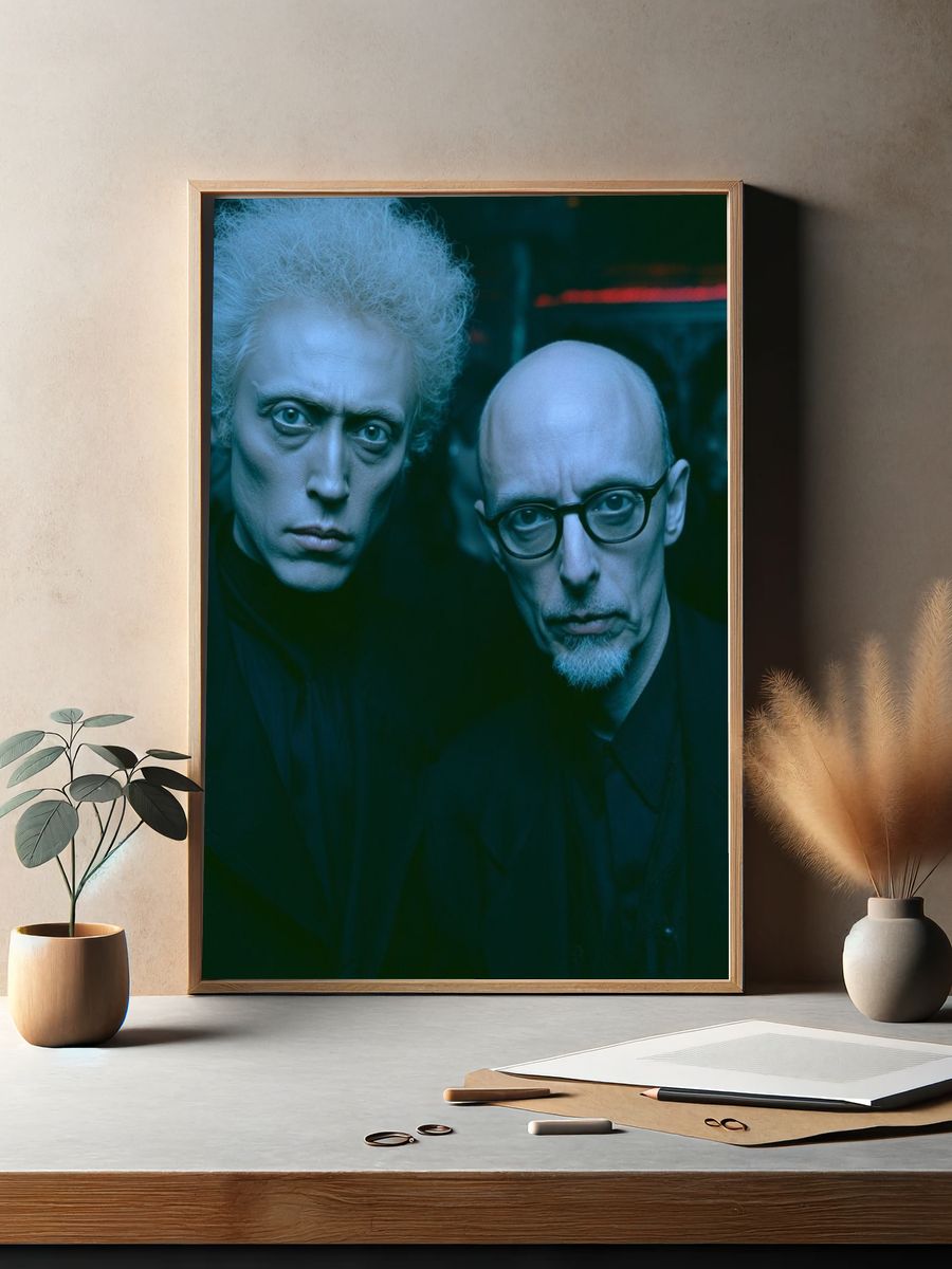 Twin Portrait Noir Poster. — room view 2