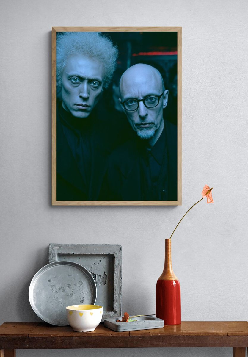 Twin Portrait Noir Poster. — room view 3