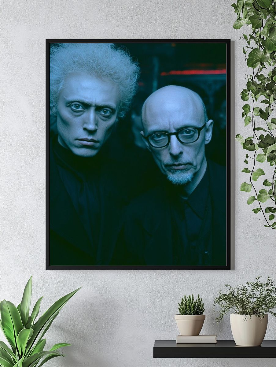 Twin Portrait Noir Poster. — room view 4