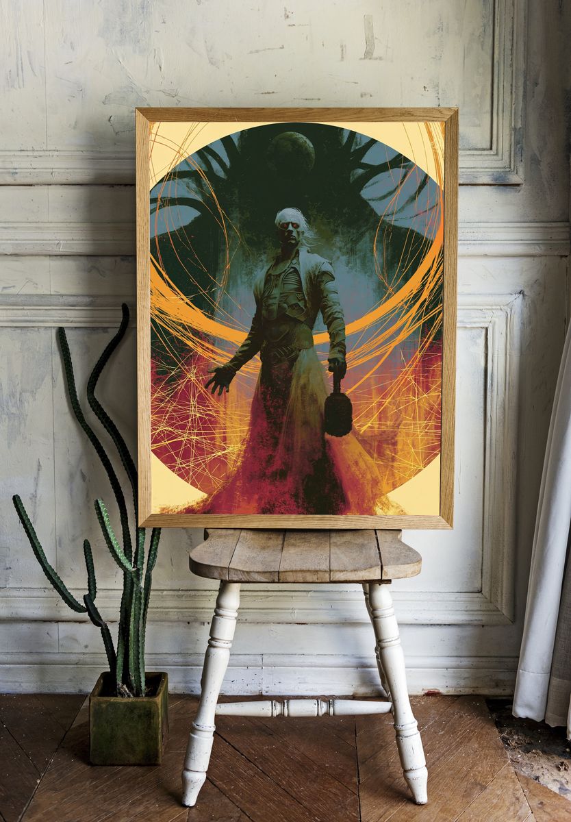 Dark Sorcerer Sci-Fi Poster. room preview