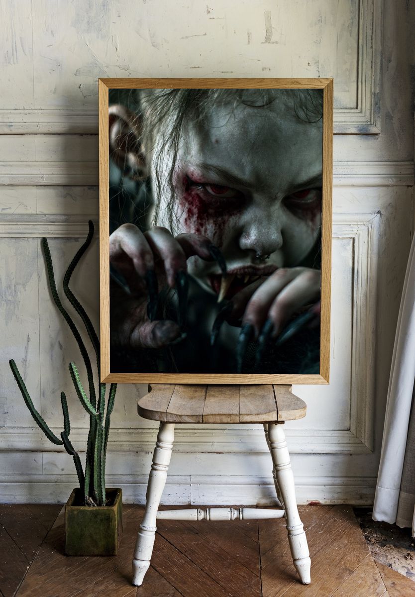 Vampire Horror Portrait Poster. — room view 1