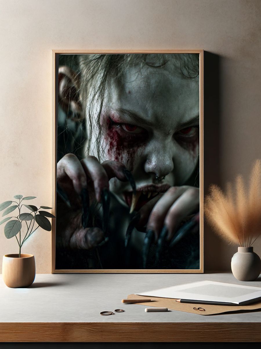 Vampire Horror Portrait Poster. — room view 2