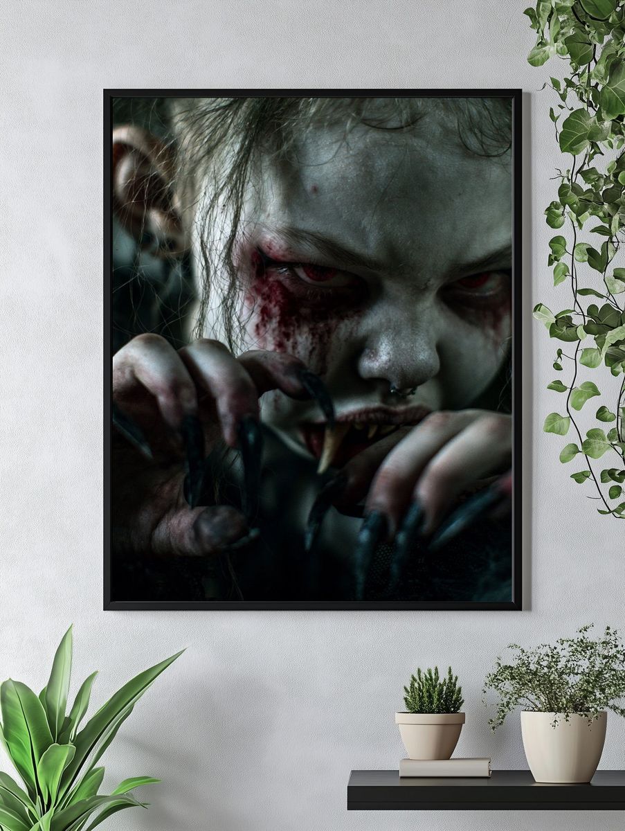 Vampire Horror Portrait Poster. — room view 4