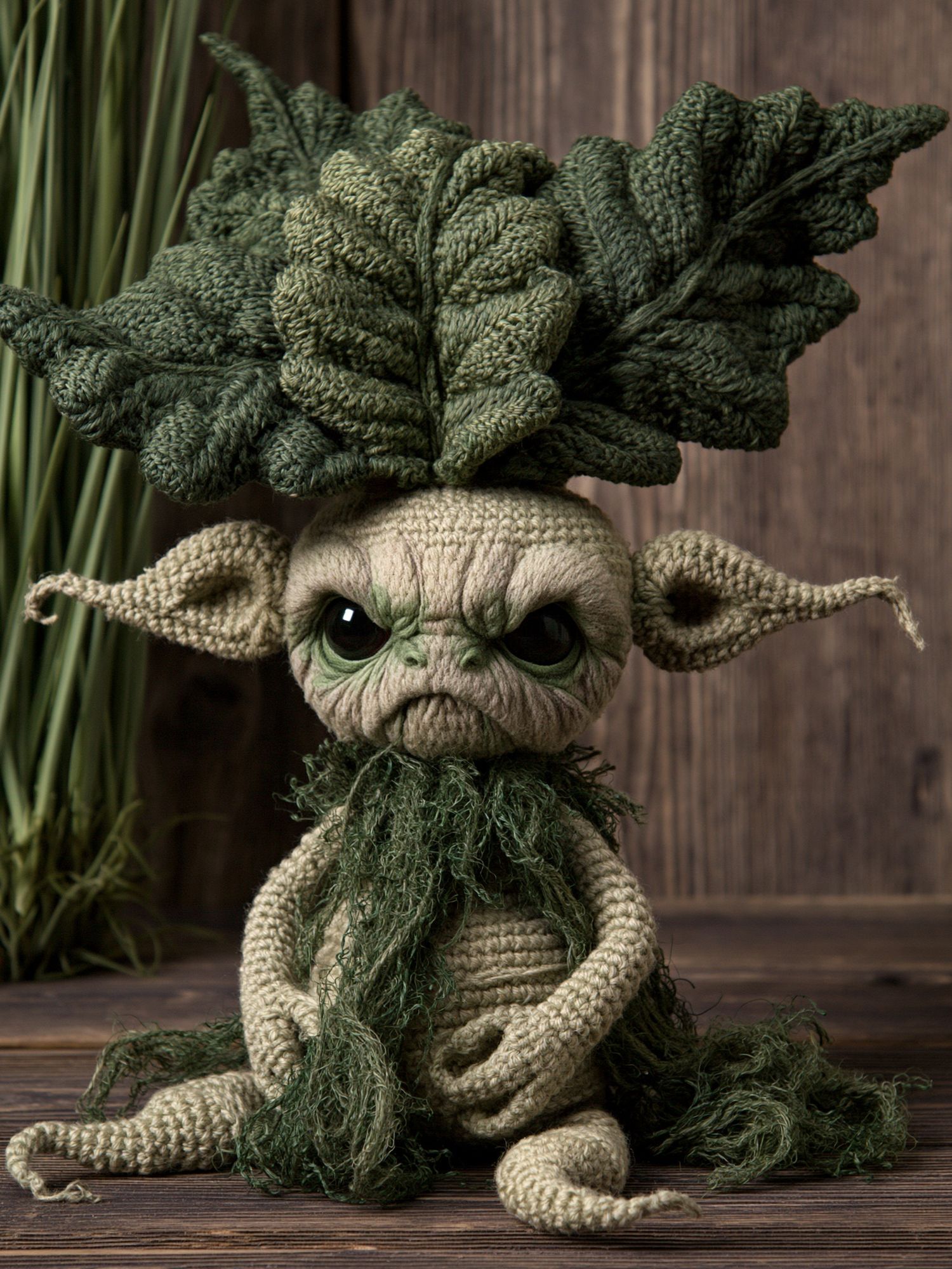 Yoda Crochet Portrait Poster. poster — movies art