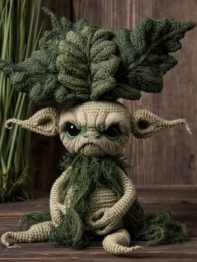 Yoda Crochet Portrait Poster.