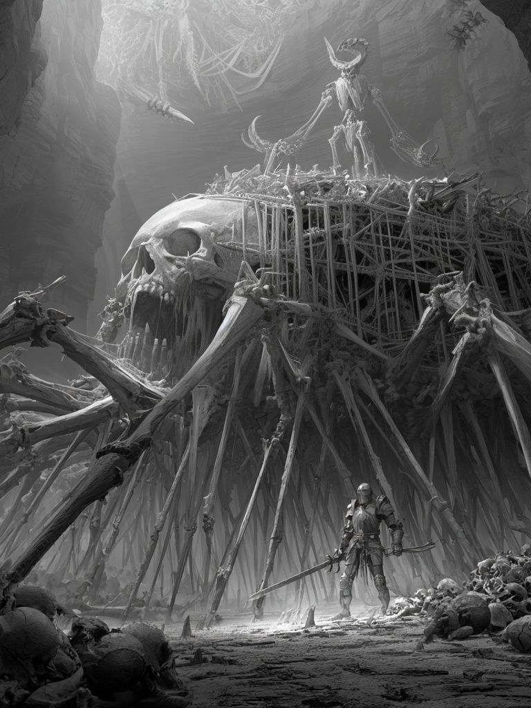 Skull Cavern Fantasy Print. poster detail