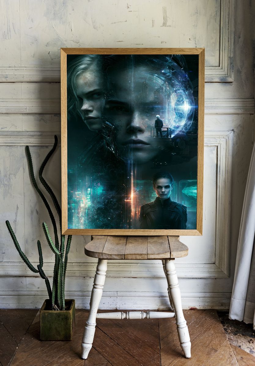 Cyberpunk Dual Faces Poster. — room view 1
