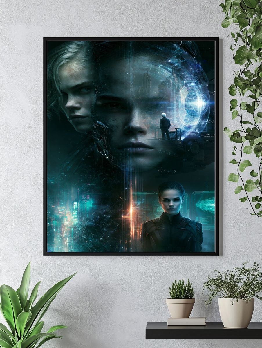 Cyberpunk Dual Faces Poster. — room view 4