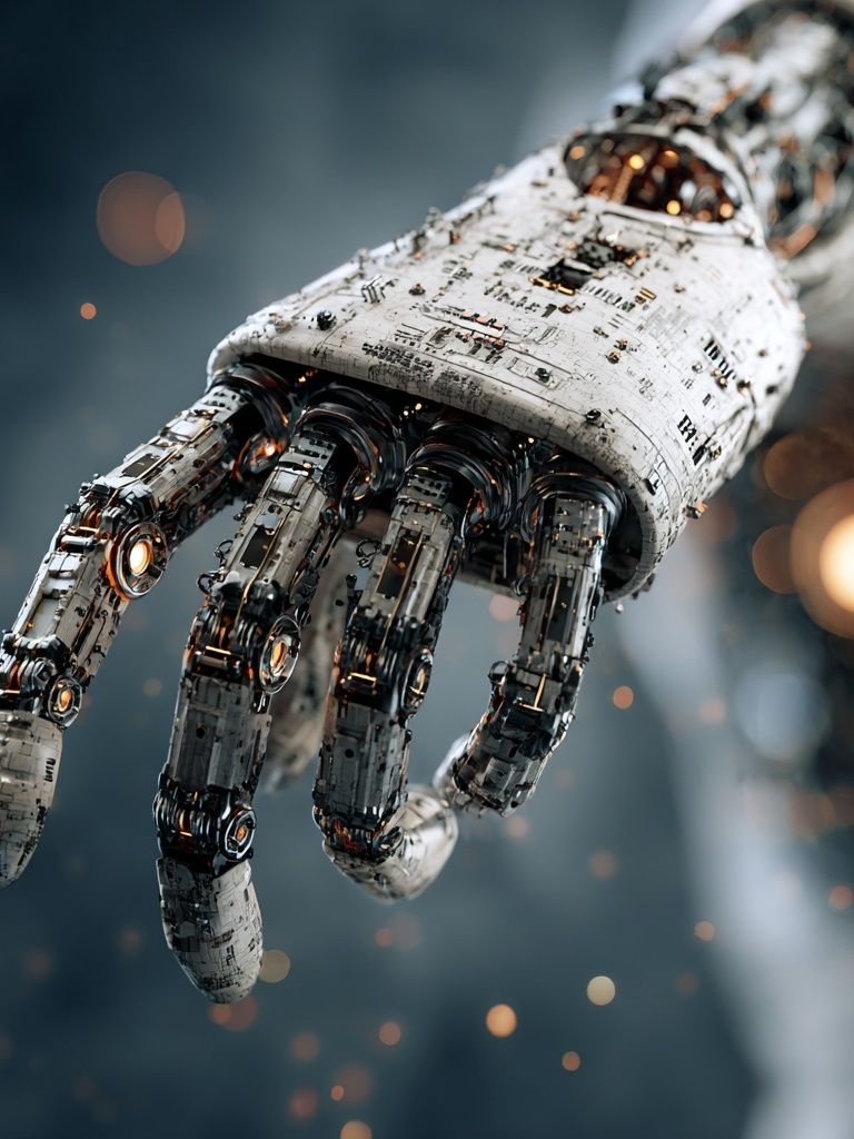 Cybernetic Hand Sci-Fi Print. poster — movies art