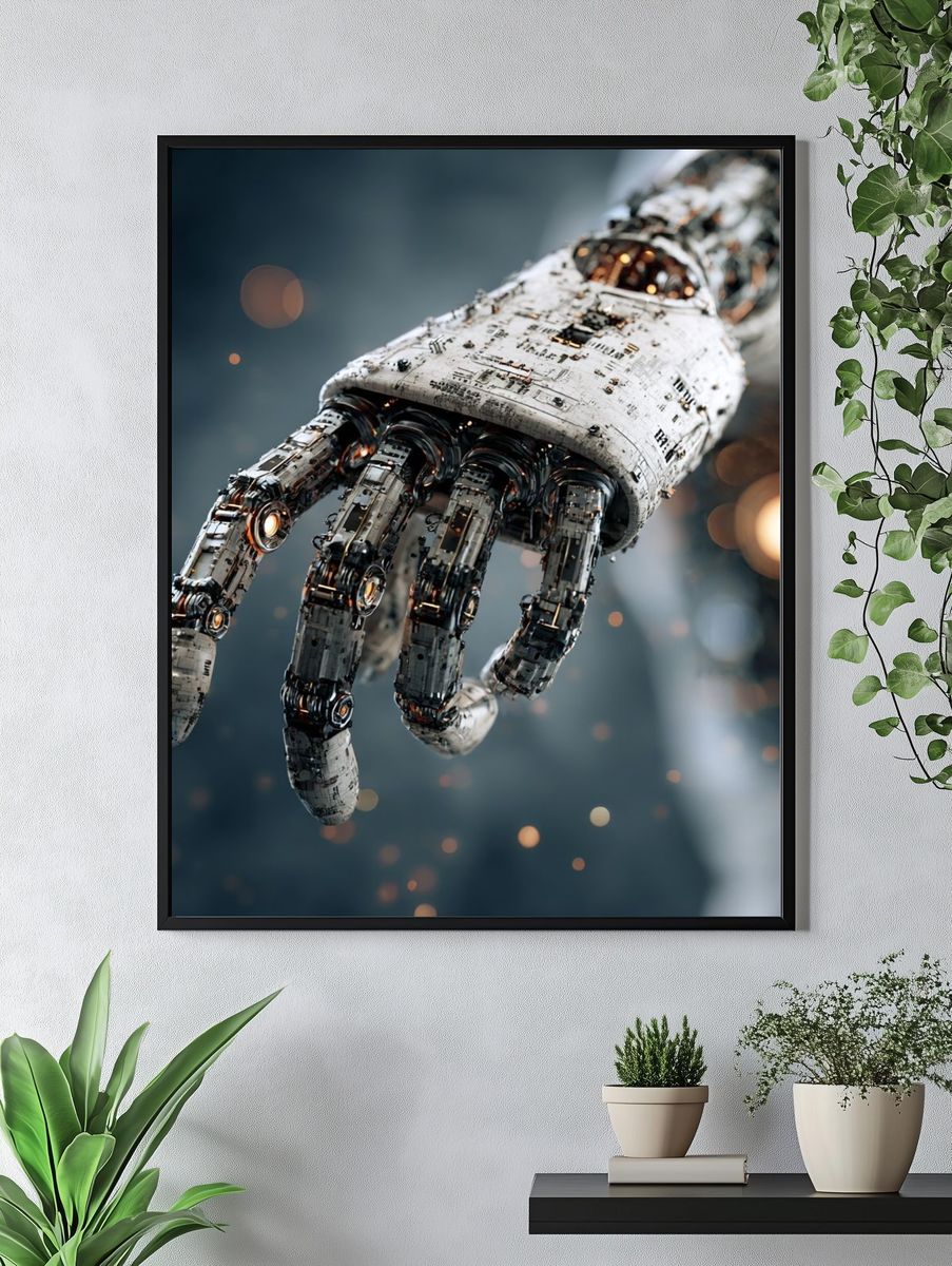 Cybernetic Hand Sci-Fi Print. — room view 4
