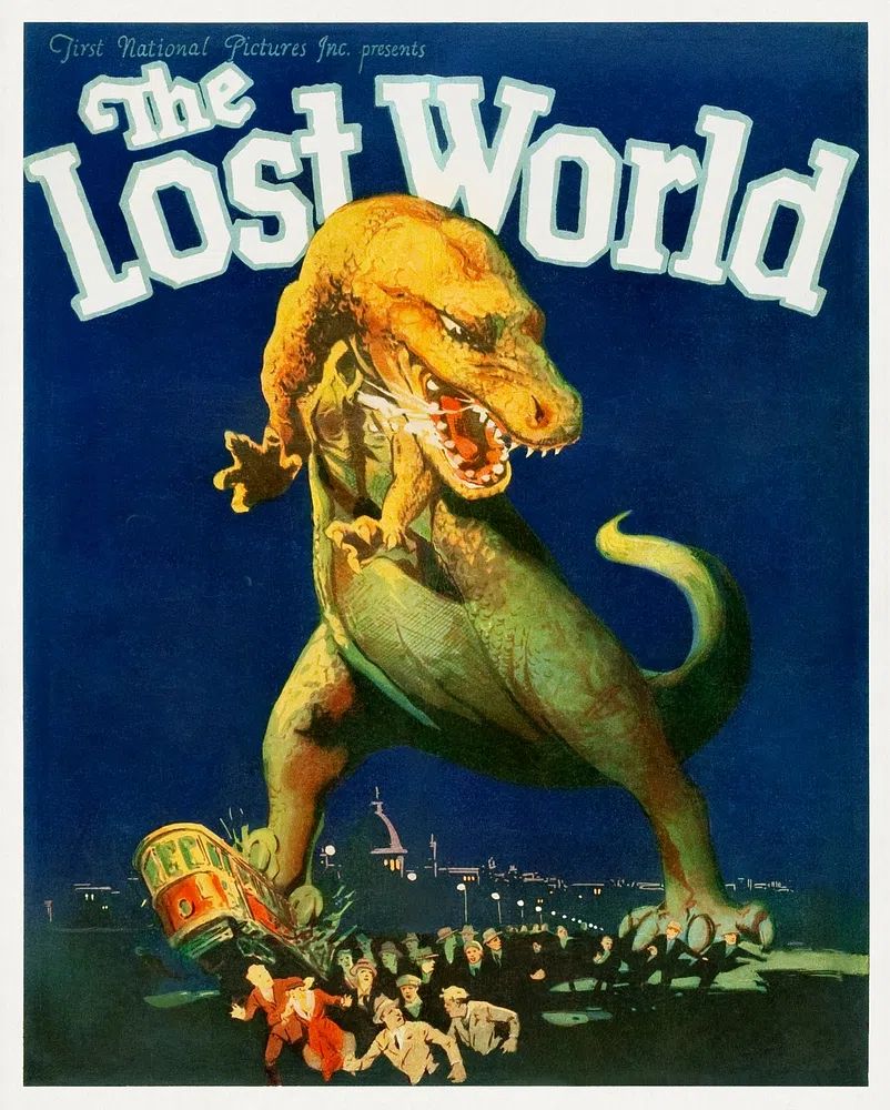 Lost World (1925) chromolithograph art. poster — movies art