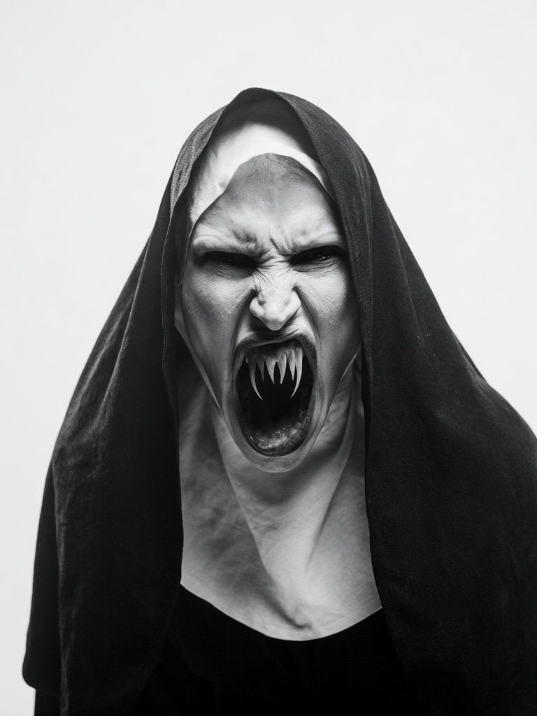 Screaming Nun Horror Print. poster detail