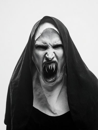 Screaming Nun Horror Print. poster