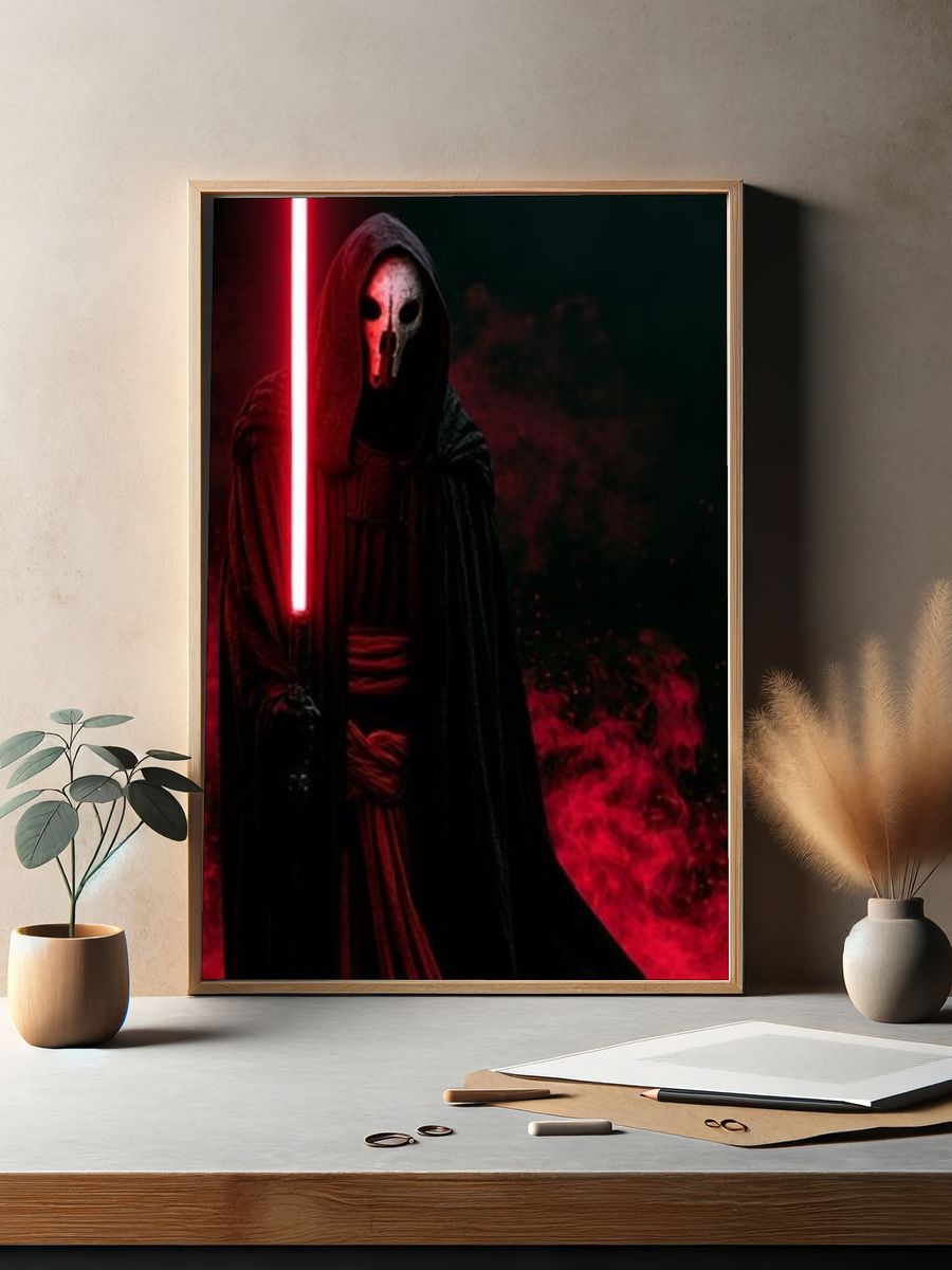 Red Hooded Reaper Horror Poster. — room view 2