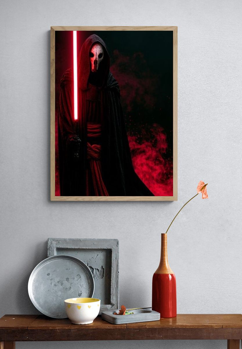 Red Hooded Reaper Horror Poster. — room view 3