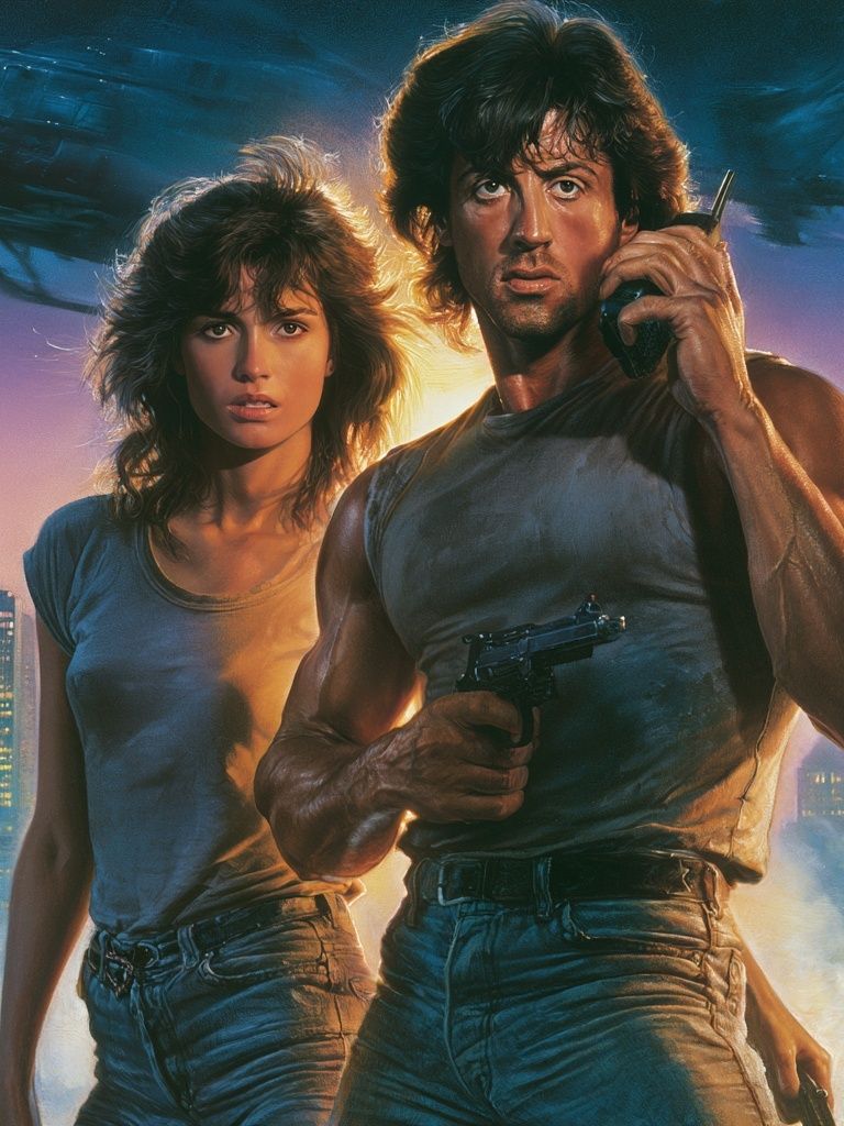 Action Duo Sci-Fi Poster. poster detail