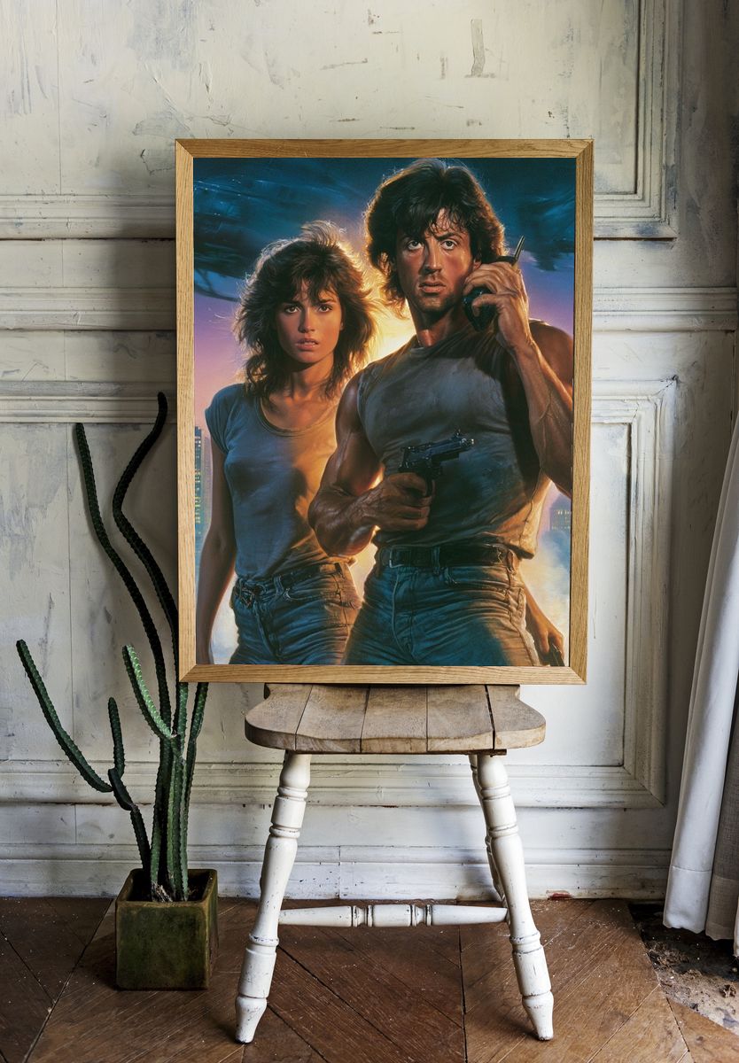 Action Duo Sci-Fi Poster. — room view 1