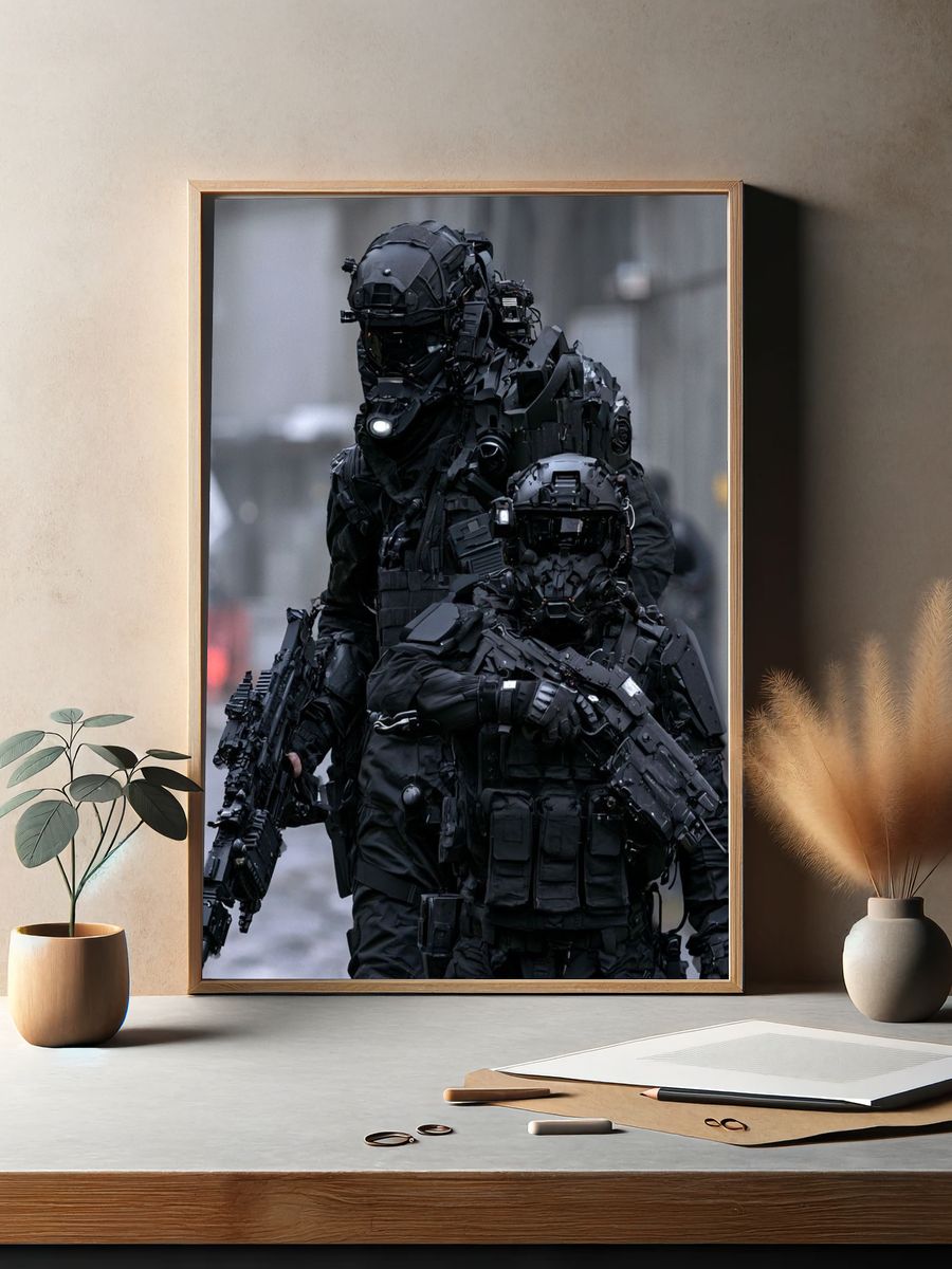 Tactical Cyber Soldiers Poster. — room view 2