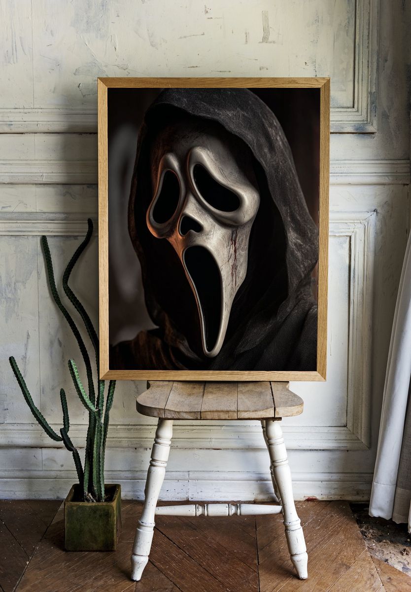 Ghostface Horror Portrait Poster room preview