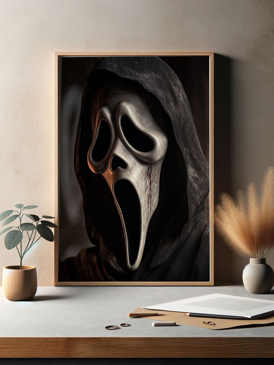 Ghostface Horror Portrait Poster. — room view 2