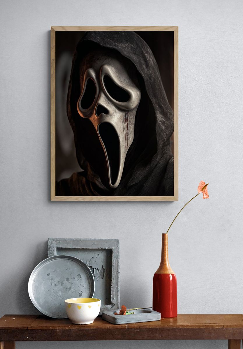 Ghostface Horror Portrait Poster. — room view 3