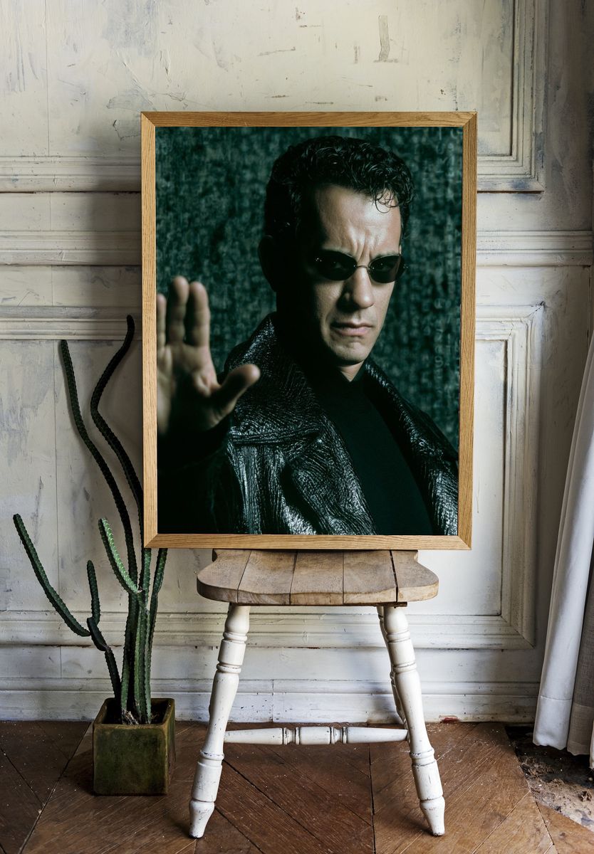 Neo Matrix Portrait Poster. room preview