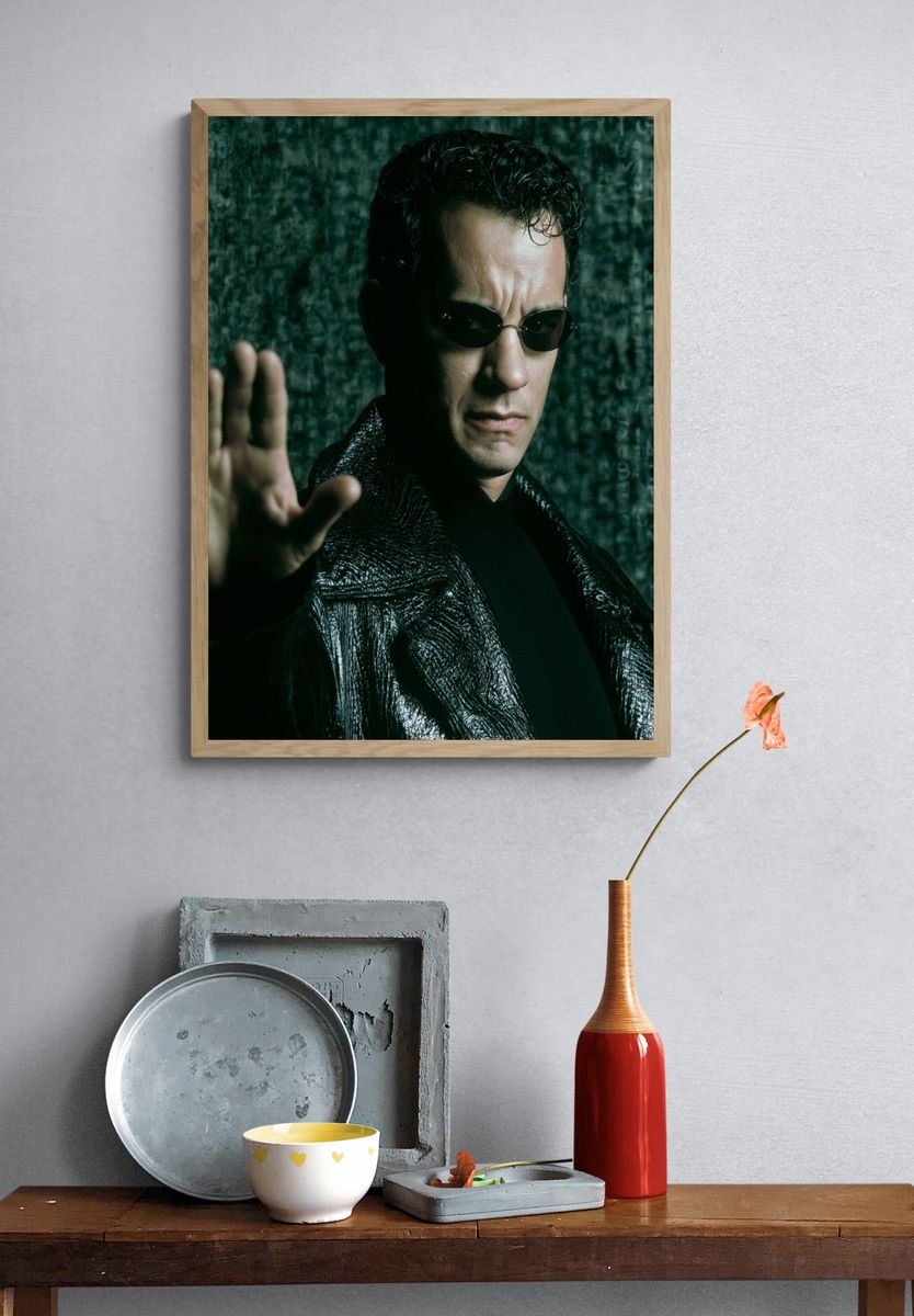 Neo Matrix Portrait Poster. — room view 3