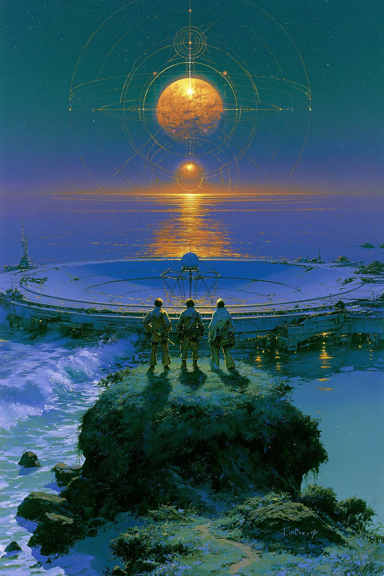 Celestial Horizon Sci-Fi Print. poster detail