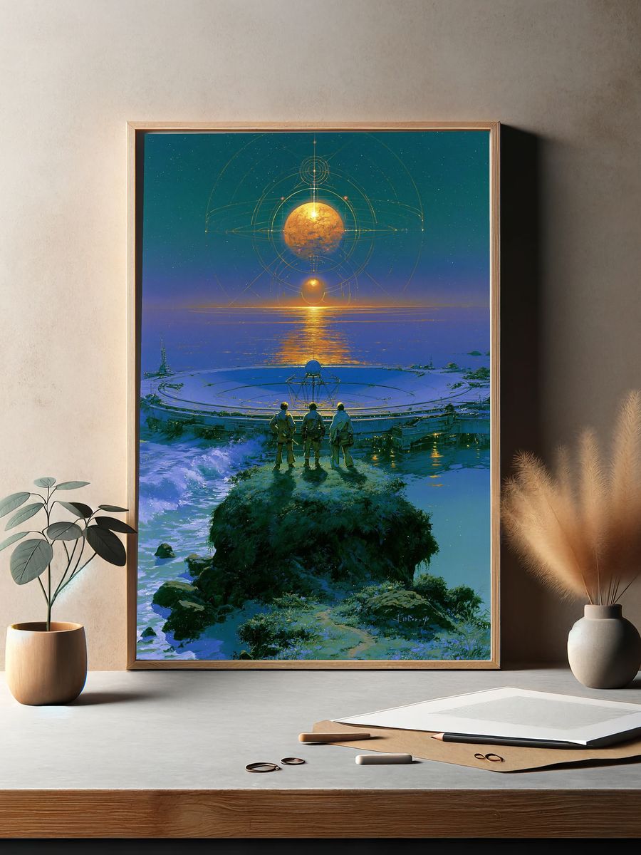 Celestial Horizon Sci-Fi Print. — room view 2
