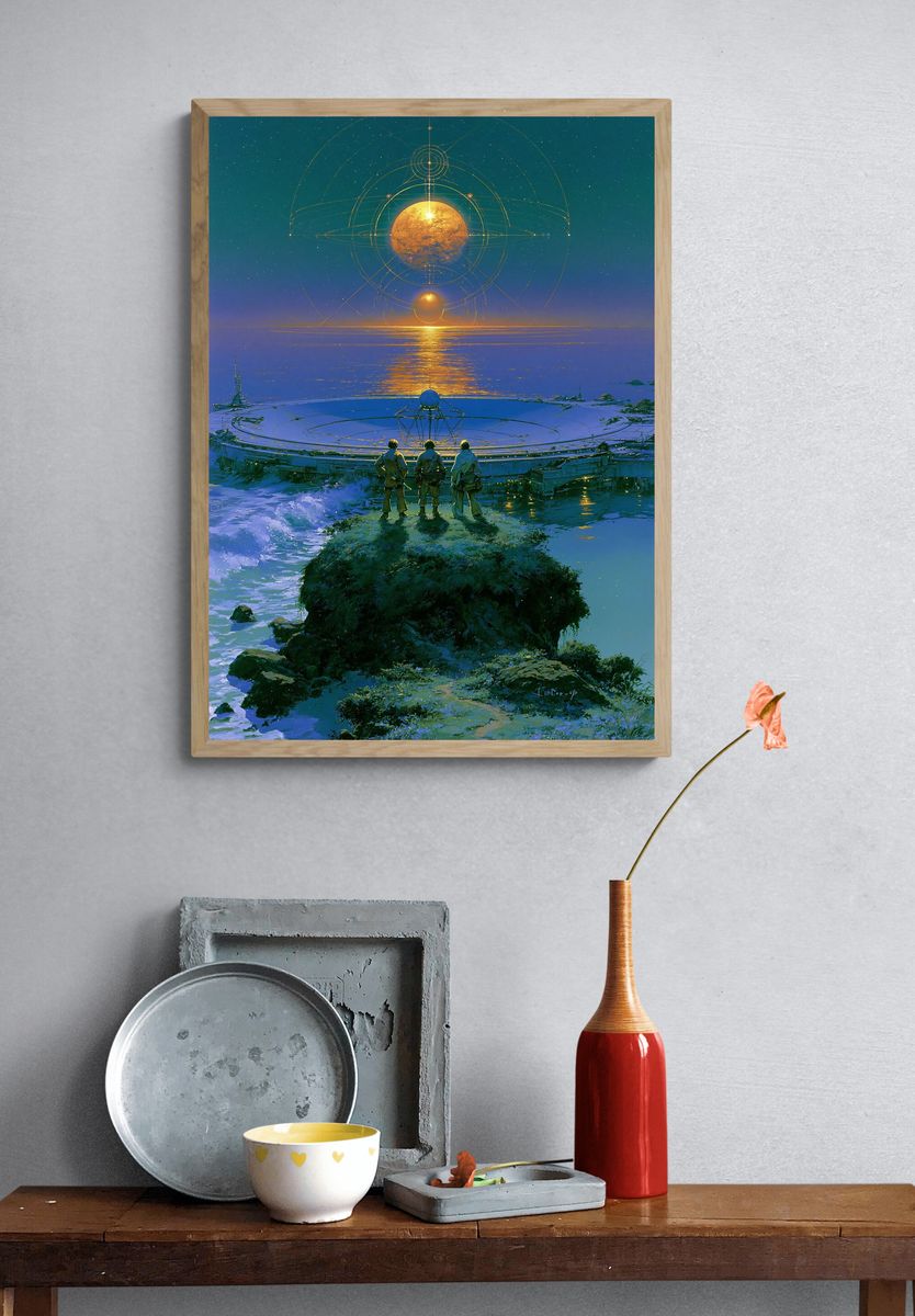 Celestial Horizon Sci-Fi Print. — room view 3