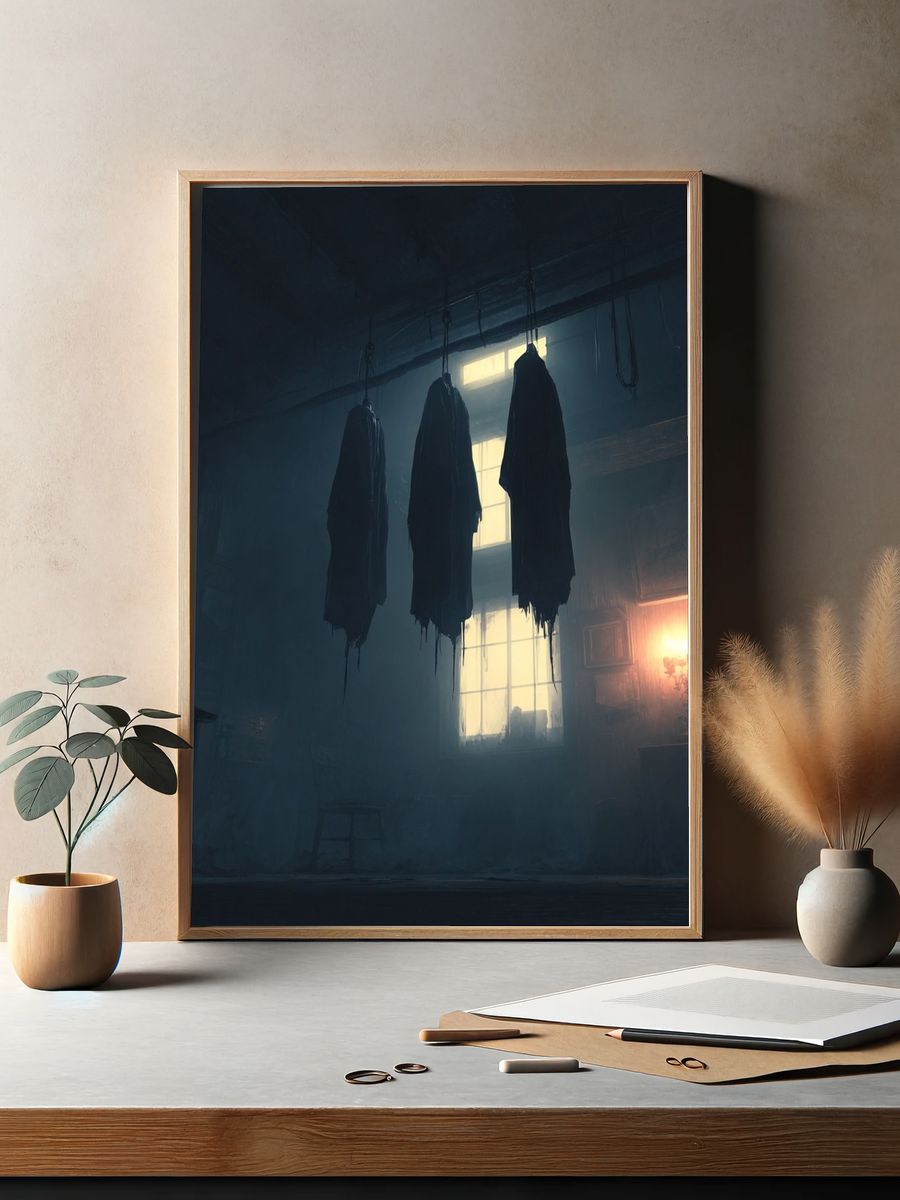 Haunted Attic Interior Horror Print. — room view 2