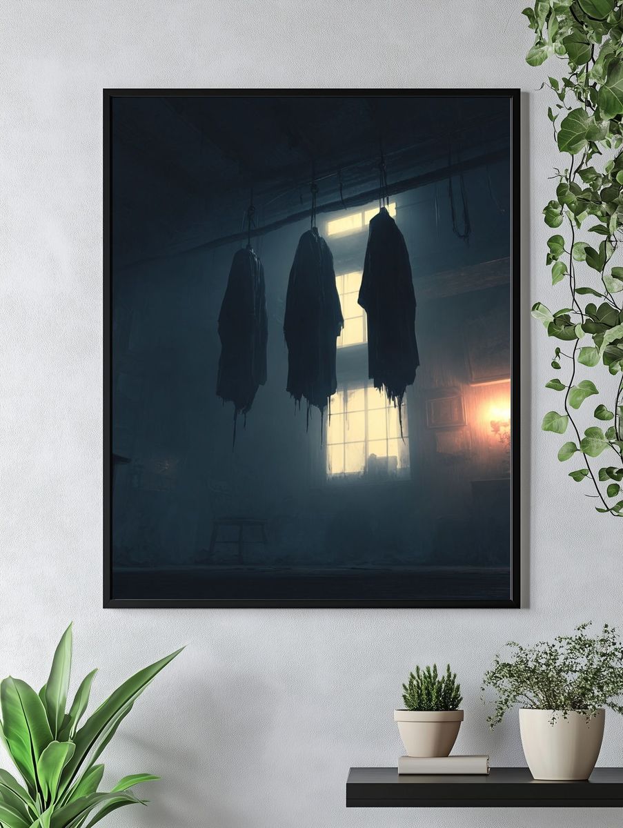 Haunted Attic Interior Horror Print. — room view 4