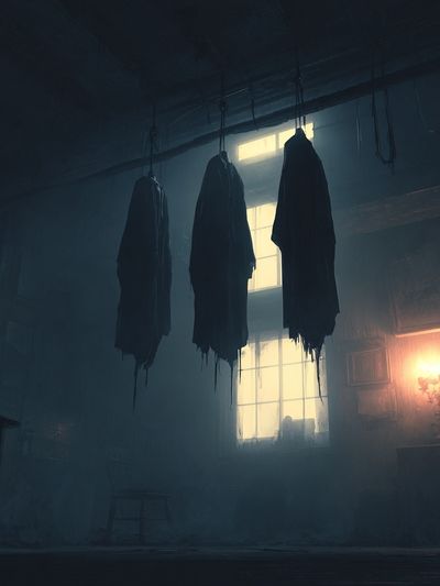 Haunted Attic Interior Horror Print. poster