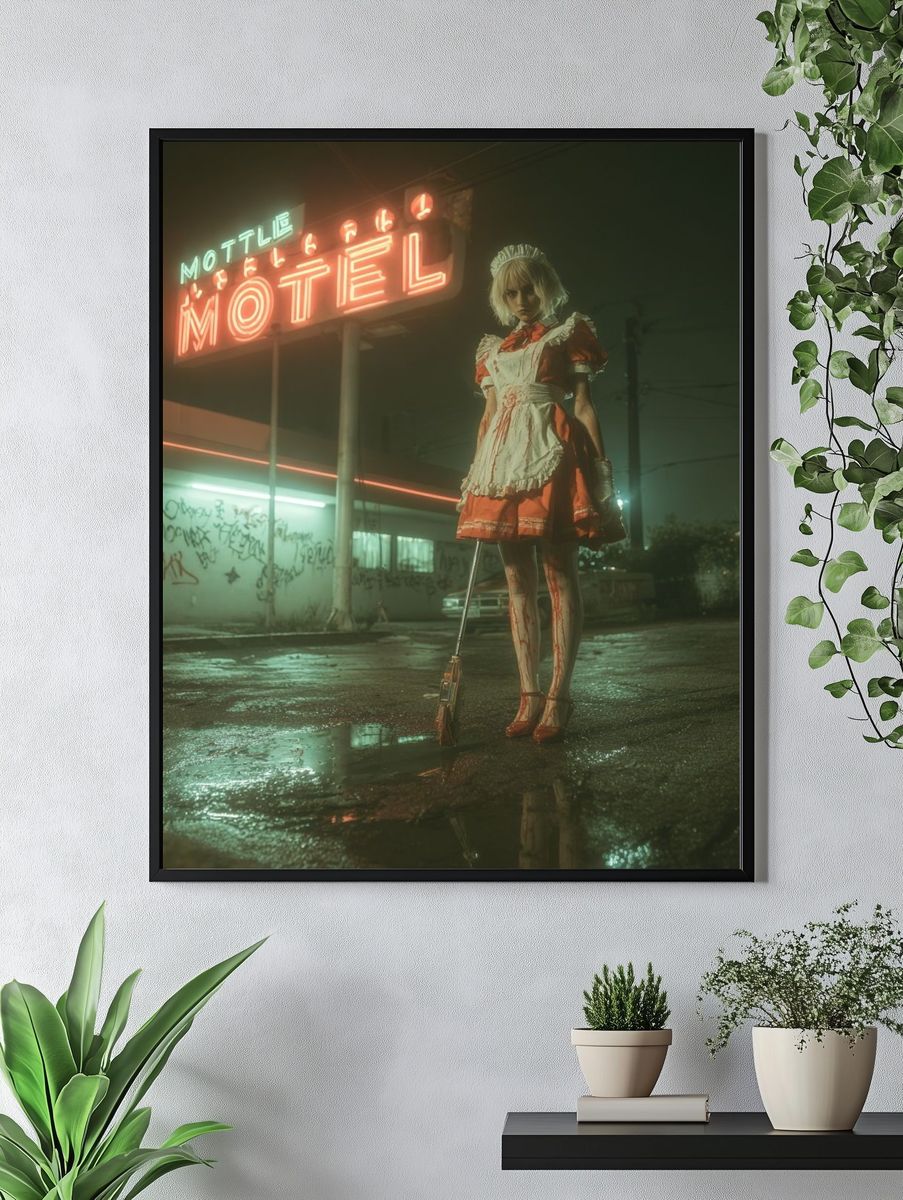 Neon Motel Horror Print. — room view 4